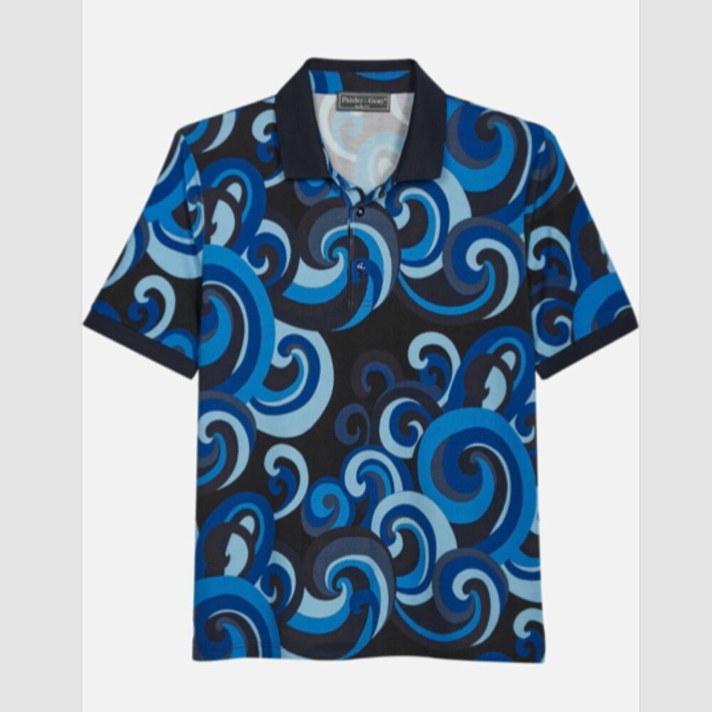 Paisley & Gray Slim Fit Polo - colour: Navy